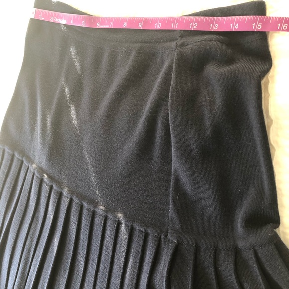 Navy Knit Cardigan and Skirt Suit - Picture 2 of 8